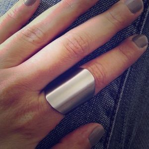 3 cm Satin Finish Stainless Steel Ring